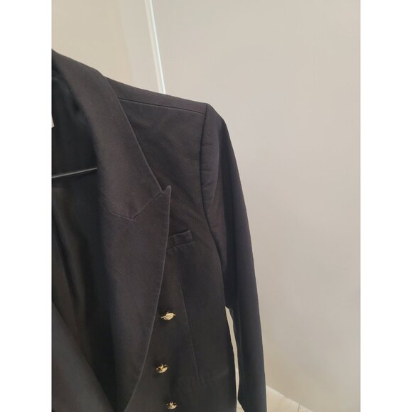 Derek Lam 10 Crosby Size 8 Sandra Double Breasted Slit Blazer Black - Picture 8 of 10